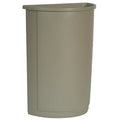 Untouchable(R) 21 gal Half-Round Indoor Plastic Can, Beige, None, Plastic, Not Applicable