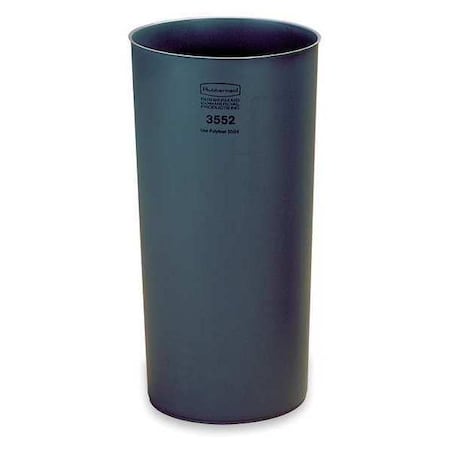 22 gal Rigid Liners, 15 1/4 in x 30 in, Gray