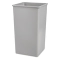 Untouchable(R) 50 gal Square Indoor Plastic Can, Gray, None, Plastic, 19 1/2 in