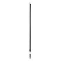 61-4/5" to 112-1/2" Threaded Telescopic Handle, 1 1/4 in Dia, Black, Aluminum/Plastic