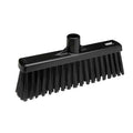 2 in Sweep Face Broom Head, Stiff, Synthetic, Black