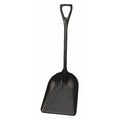 Hygienic Square Point Shovel, Polypropylene Blade, 28 in L, Black Polypropylene Handle