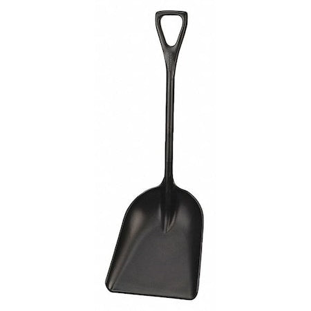 Hygienic Square Point Shovel, Polypropylene Blade, 28 in L, Black Polypropylene Handle