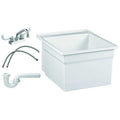 Laundry Tub Kit 20 1/8 in x 17 3/4 in, 1, 4, Wall Mount, Compression Molded Stone