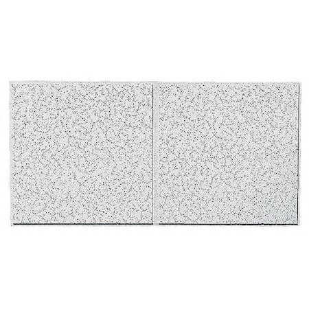 Cortega Ceiling Tile, 24 in W x 48 in L, Angled Tegular, 15/16 in Grid Size, 10 PK