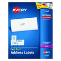 Easy Peel Address Labels, 5160, Permanent Adhesive, 1" x 2-5/8", 3,000 Labels, 30 Labels per Sheet