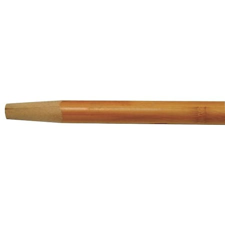 Broom Handle, Wood, Natural, Tapered End, 15/16 in Handle Dia, 60 in L,