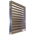 Drainable Louver, Fixed, 35-1/2 H, Alum