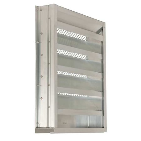 Drainable Louver, Fixed, 23-1/2 H, Alum