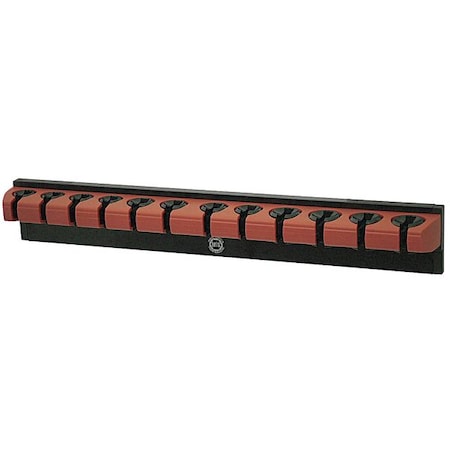 Wrench Rack, Red, 15 3/4 in- L, Magnetic