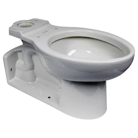 Toilet Bowl, 1.1 to 1.6 gpf, Pressure Assist Tank, Floor with Back Outlet Mount, Elongated, White