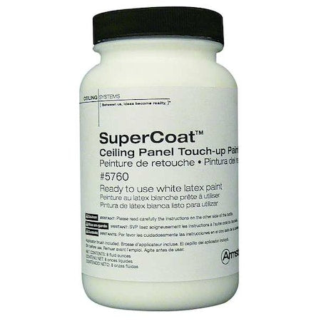 Ceiling Tile Touch-Up Paint, Latex, White, 8 oz