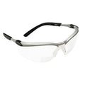 3M(TM) Bx(TM) Reader Safety Glasses, Black/Gray Wraparound Frame, 2.5 Diopter, Clear Lens