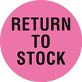 Circle Inventory Control Label, Return to Stock, Pink, Pk1000