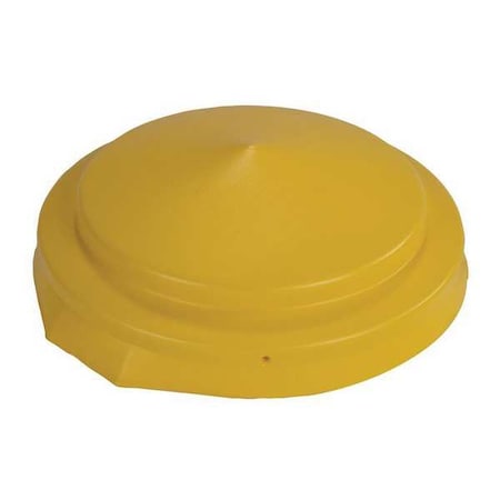 Snap-On Dome Drum Cover for 55 gal Drums, Polyethylene, Yellow