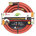 3/4 in ID x 50 ft L Water Hose, PVC Tube, Red, Aluminum x Aluminum Fitting