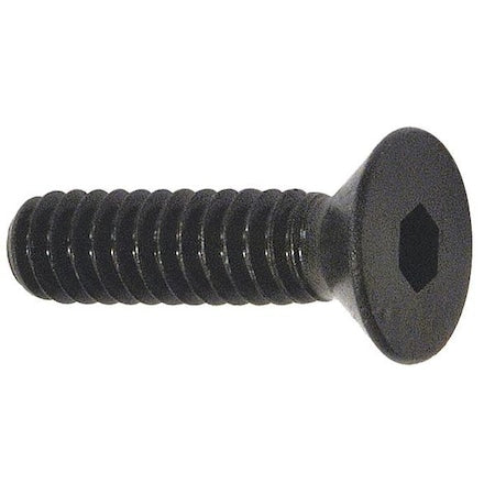 3/8"-16 Socket Head Cap Screw, Flat, Black Oxide Alloy Steel, 1 in Length, 100 PK