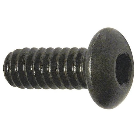 3/8"-24 Socket Head Cap Screw, Button, Black Oxide Alloy Steel, 1/2 in Length, 50 PK