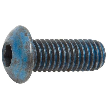 M8-1.25 Socket Head Cap Screw, Button, Metric Blue Alloy Steel, 16 mm Length, 25 PK