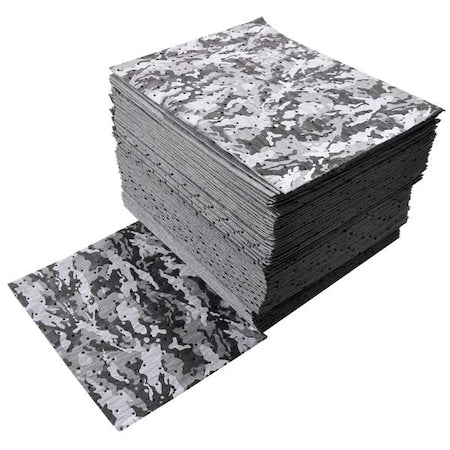 Sorbent Pad, 18 gal, 16 in x 18 in, Universal, Camouflage, 50 PK
