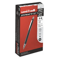Retractable Rollerball Pen, 1 mm, Black PK12