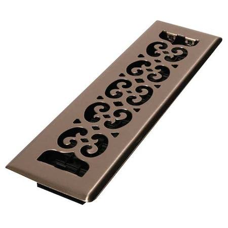 Floor Register 3.75 X 13.5, Brushed Nickel, Steel