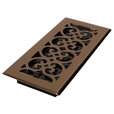 Floor Register 5.5 X 9.5, Antique Brass, Brass