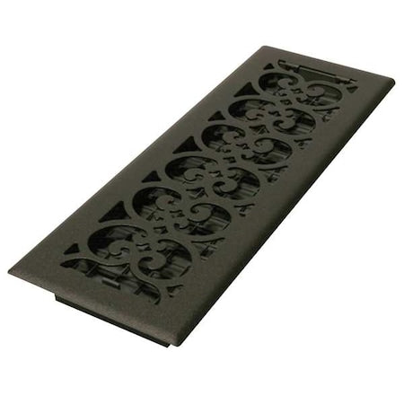 Floor Register 5.5 X 15.5, Textured Black, Cast Iron