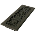 Floor Register 5.5 X 13.5, Textured Black, Cast Iron