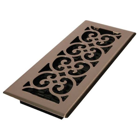Floor Register 5.5 X 13.5, Brushed Nickel, Plastic