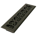 Floor Register 3.75 X 13.5, Textured Black, Cast Iron