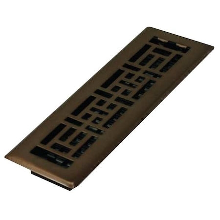 Floor Register 3.75 X 13.5, Rubbed Bronze, Plated Steel