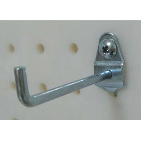 Single Rod Pegboard Hook, 2-3/4 In, PK10