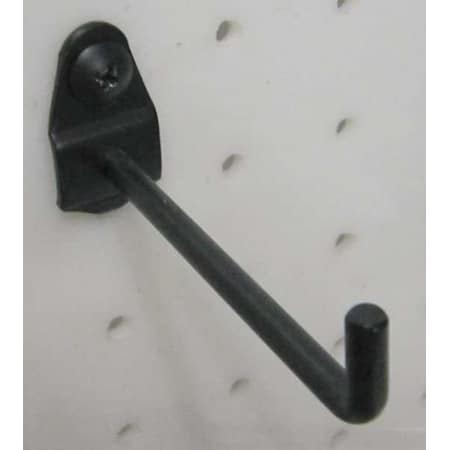 Single Rod Pegboard Hook, 6 In, PK10