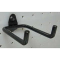 Double Rod Pegboard Hook for 1/4 in Hole & 1 in Spacing, 3 in L, 2-1/8 in W, Steel, Black, PK10