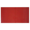 Square Hole Pegboard, 42-1/2x24, Red, PK2