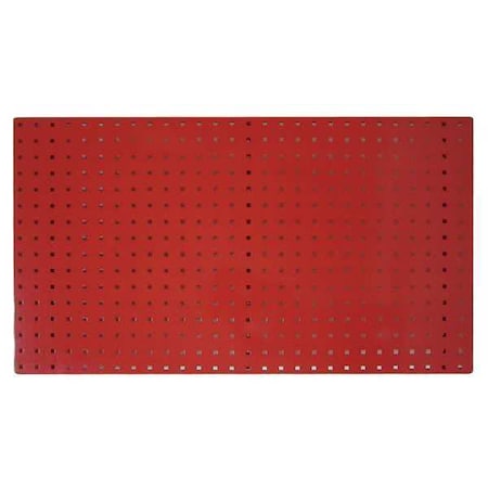 Square Hole Pegboard, 42-1/2x24, Red, PK2