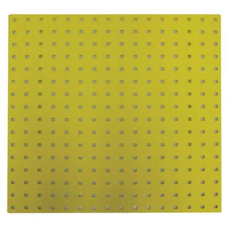 Square Hole Pegboard, 24x24, Yellow, PK2