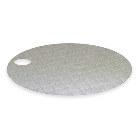 Sorbent Pad, 8 gal, 22 in Dia., Universal, Gray, 25 PK