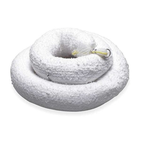 Sorbent Boom, 23 gal, 5 in x 10 ft, Oil, White, 4 PK