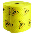 Sorbent Roll, 20 gal, 15 in x 300 ft, Harsh Chemicals, Black, Red, Yellow, Polypropylene