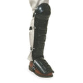 Unisex Knee and Shin Guard, Plastic, Straps Attachment, 20 in Length, Black, Universal