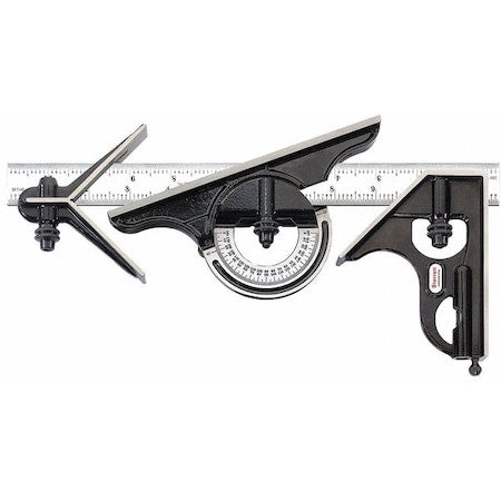 Combination Square Set, 12 In, 4 Pc