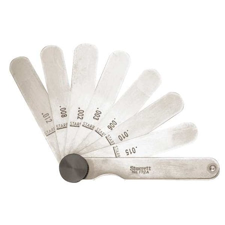 Thickness Gage, Straight, 0.0015-0.015 In