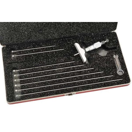 Depth Micrometer, 0-9 In, 0.001 In Res