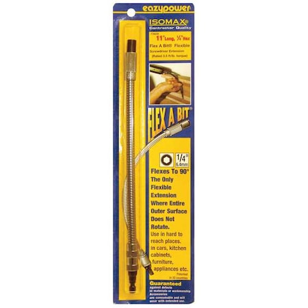 1 Piece Flexible Extension, 1/4 in Hex Shank Size