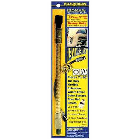 1 Piece Flexible Extension, 3/8 in Square Shank Size