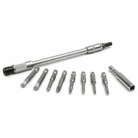 10 Piece Screwdriver Bit Set, 1/4 in Hex Shank Size