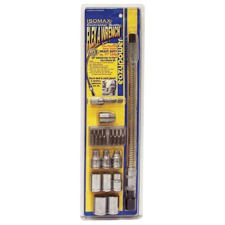 Flex Wrench Auto Socket Kit, Pieces 19