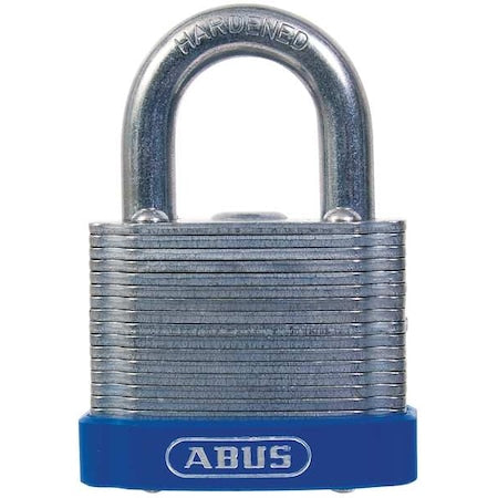 Padlock, Master Keyed, Standard Shackle, Rectangular Recycled Steel Body, Steel Shackle, 15/16 in W